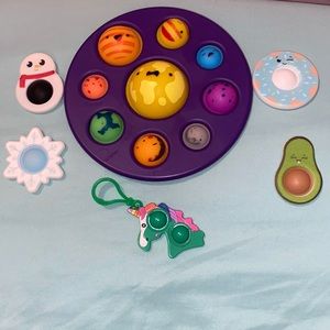 Dimple fidget pack, 6 different fidgets
